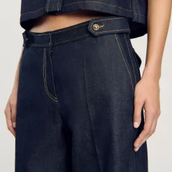 Femme SANDRO Jean Large Brut