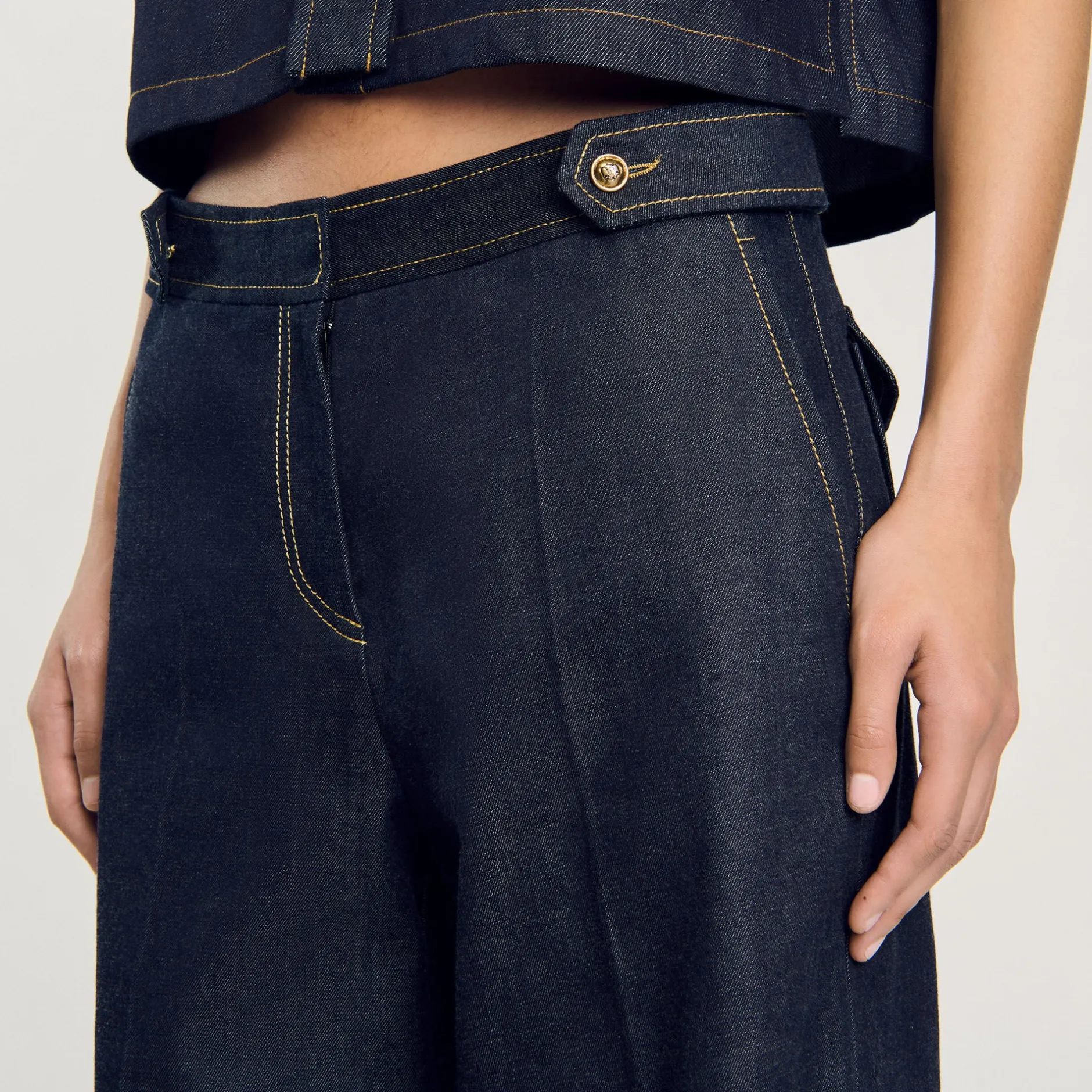 Femme SANDRO Jean Large Brut