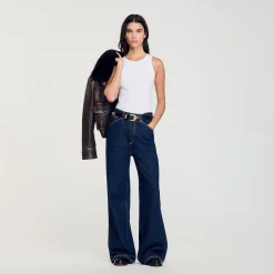 Femme SANDRO Jean Large Flare