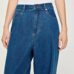 Femme SANDRO Jean Large Strassé