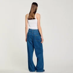 Femme SANDRO Jean Large Strassé