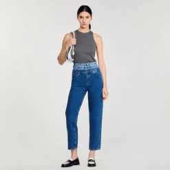 Femme SANDRO Jean Mom Double Ceinture