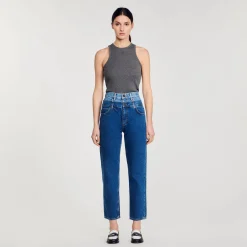 Femme SANDRO Jean Mom Double Ceinture