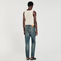 Homme SANDRO Jean Regular Délavé