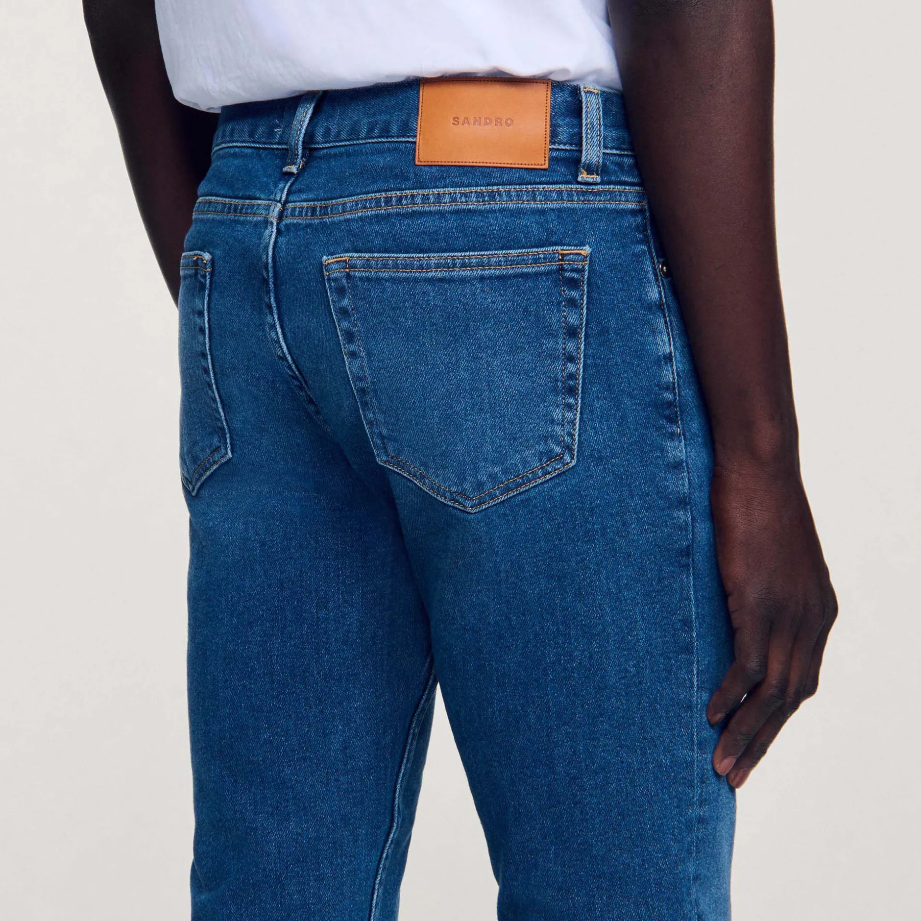 Homme SANDRO Jean Slim Avec Délavage Waterless