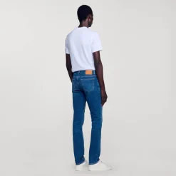 Homme SANDRO Jean Slim Avec Délavage Waterless