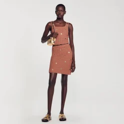 Femme SANDRO Jupe Courte Asymétrique