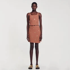 Femme SANDRO Jupe Courte Asymétrique