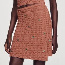 Femme SANDRO Jupe Courte Asymétrique