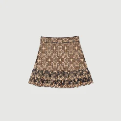 Femme SANDRO Jupe Courte En Broderie Anglaise