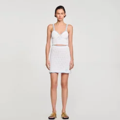 Femme SANDRO Jupe Courte En Crochet