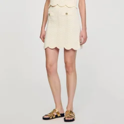 Femme SANDRO Jupe Courte En Maille