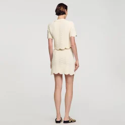 Femme SANDRO Jupe Courte En Maille