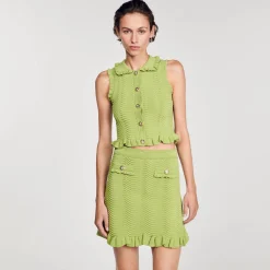 Femme SANDRO Jupe Courte En Maille