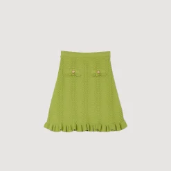 Femme SANDRO Jupe Courte En Maille