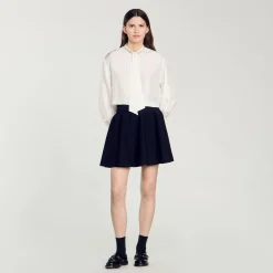 Femme SANDRO Jupe Courte En Maille