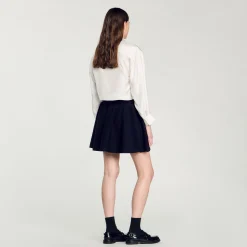 Femme SANDRO Jupe Courte En Maille