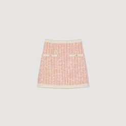 Femme SANDRO Jupe Courte En Tweed