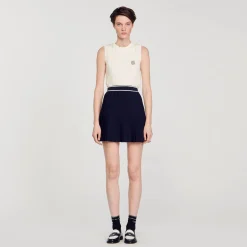 Femme SANDRO Jupe Courte Plissée