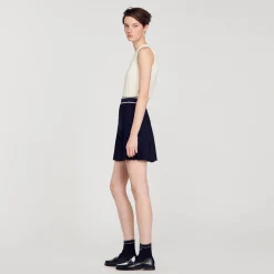 Femme SANDRO Jupe Courte Plissée