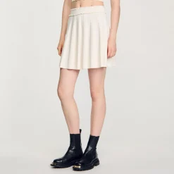Femme SANDRO Jupe En Maille Pointelle