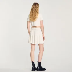 Femme SANDRO Jupe En Maille Pointelle