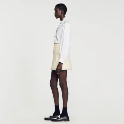 Femme SANDRO Jupe En Tweed Perlée