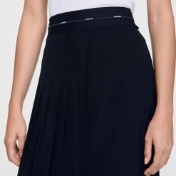 Femme SANDRO Jupe Longue Asymétrique