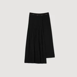 Femme SANDRO Jupe Longue Asymétrique