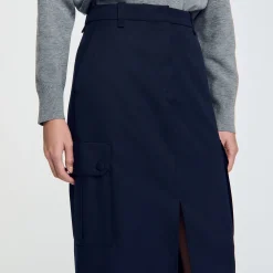 Femme SANDRO Jupe Longue Cargo