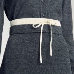 Femme SANDRO Jupe Longue Double Ceinture