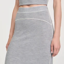 Femme SANDRO Jupe Longue En Laine