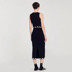 Femme SANDRO Jupe Longue En Maille