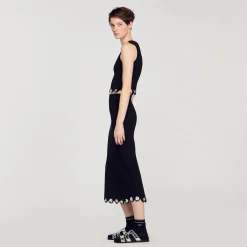 Femme SANDRO Jupe Longue En Maille