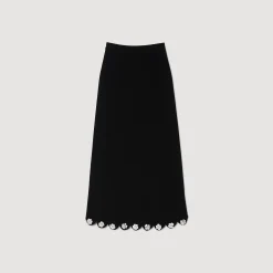 Femme SANDRO Jupe Longue En Maille