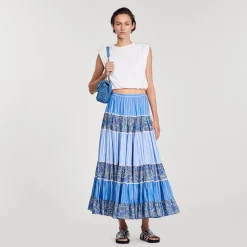 Femme SANDRO Jupe Longue Patchworks
