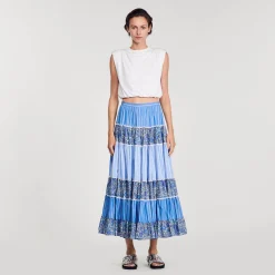 Femme SANDRO Jupe Longue Patchworks