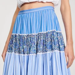 Femme SANDRO Jupe Longue Patchworks