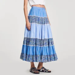 Femme SANDRO Jupe Longue Patchworks