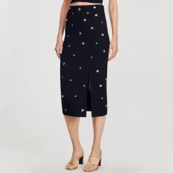 Femme SANDRO Jupe Midi En Maille