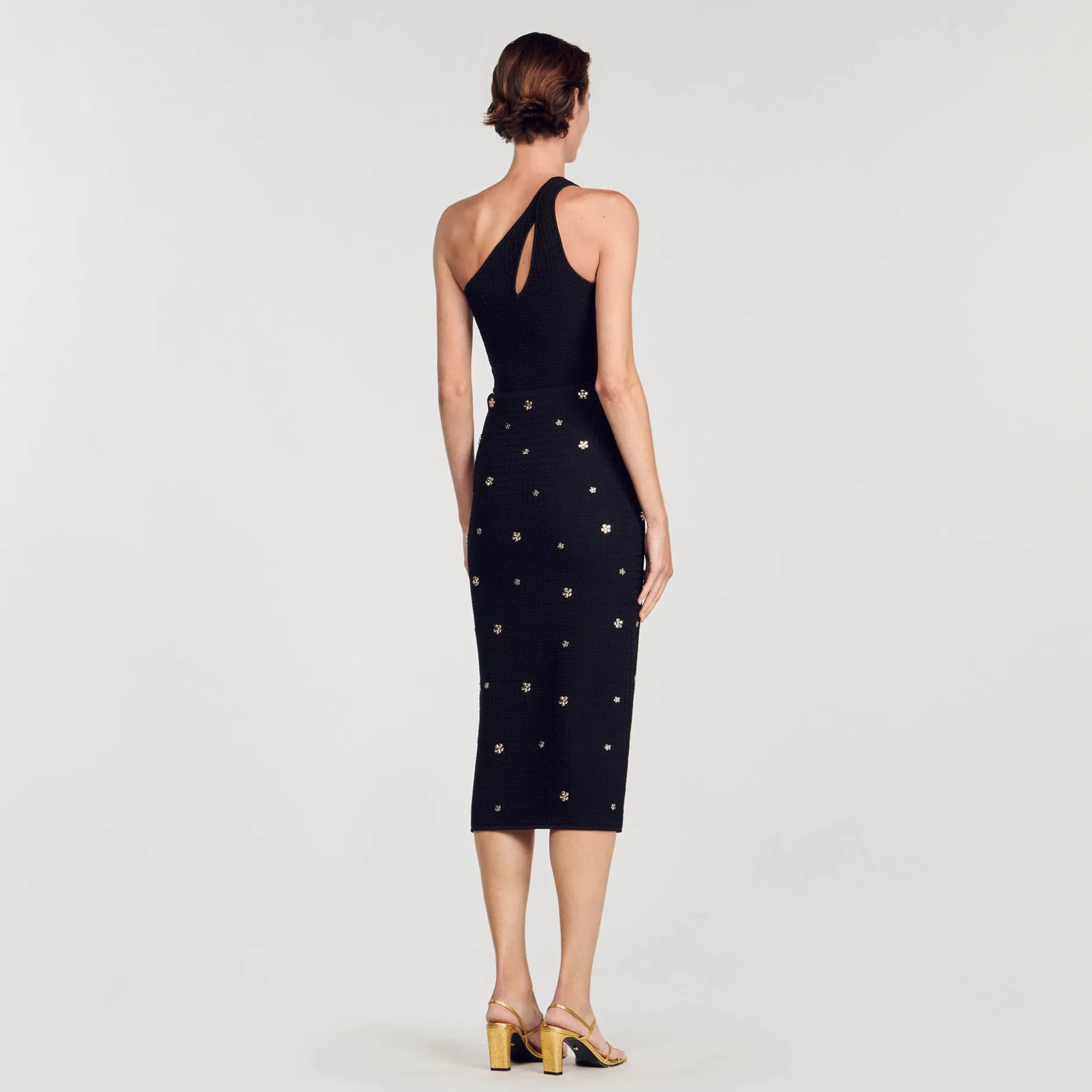 Femme SANDRO Jupe Midi En Maille