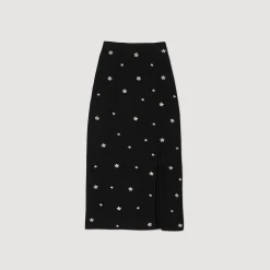 Femme SANDRO Jupe Midi En Maille