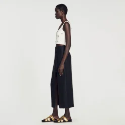 Femme SANDRO Jupe Midi Fendue