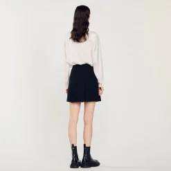 Femme SANDRO Jupe Plissée En Tweed