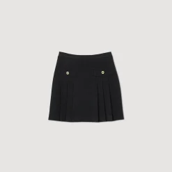 Femme SANDRO Jupe Plissée En Tweed