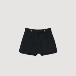 Femme SANDRO Jupe Short à Passants Fantaisie