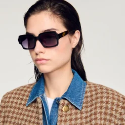 Femme SANDRO Lunettes De Soleil Carrées