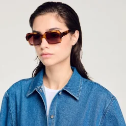 Femme SANDRO Lunettes De Soleil Carrées