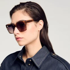 Femme SANDRO Lunettes De Soleil Larges