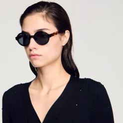 Femme SANDRO Lunettes De Soleil Rondes